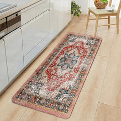 Colorful Boho Kitchen Rug Non Slip Ultra Soft Washable Entryway Rug