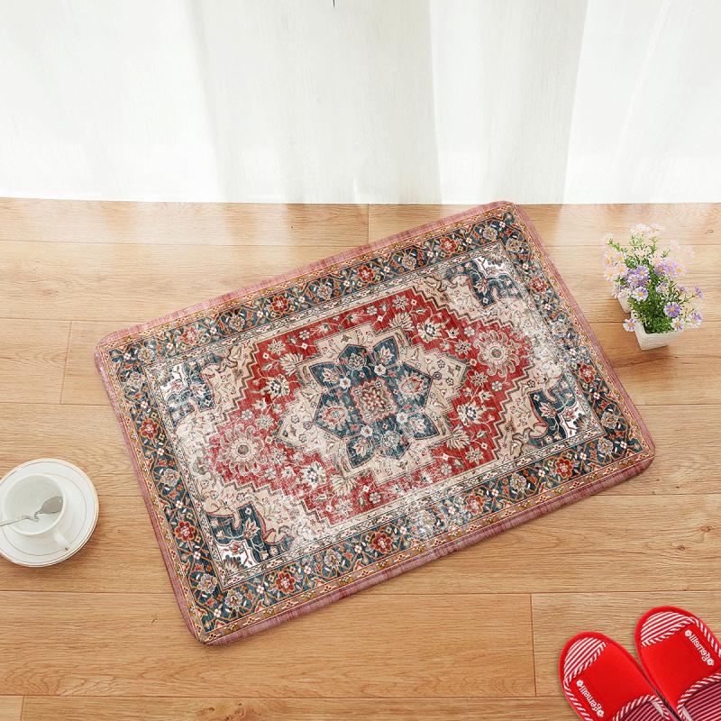 Colorful Boho Kitchen Rug Non Slip Ultra Soft Washable Entryway Rug