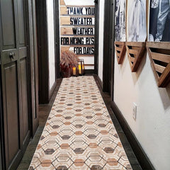 Geometric Runner Rug Abstract Indoor Washable Stain Resistant Hallway Rug