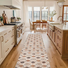 Geometric Runner Rug Abstract Indoor Washable Stain Resistant Hallway Rug