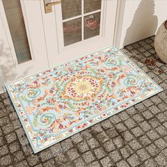 Boho Area Rug for Bedroom Washable Persian Rug Indoor Floor Print