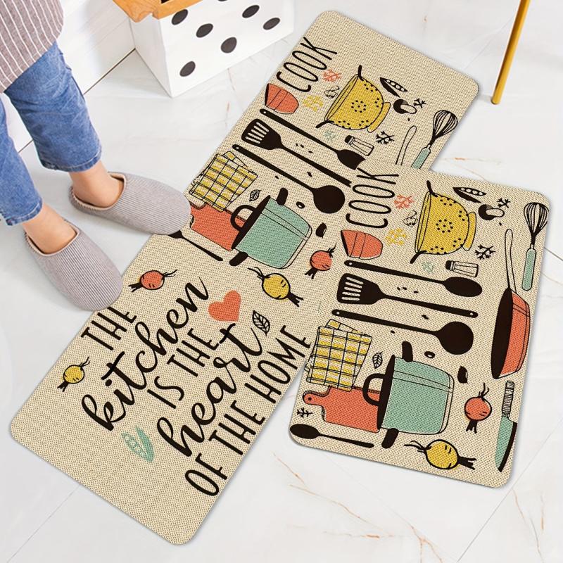 Cartoon Tableware Kitchen Strip Mat Anti Slip Carpet