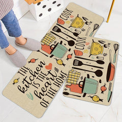 Cartoon Tableware Kitchen Strip Mat Anti Slip Carpet