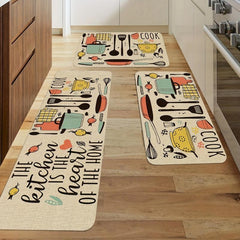 Cartoon Tableware Kitchen Strip Mat Anti Slip Carpet