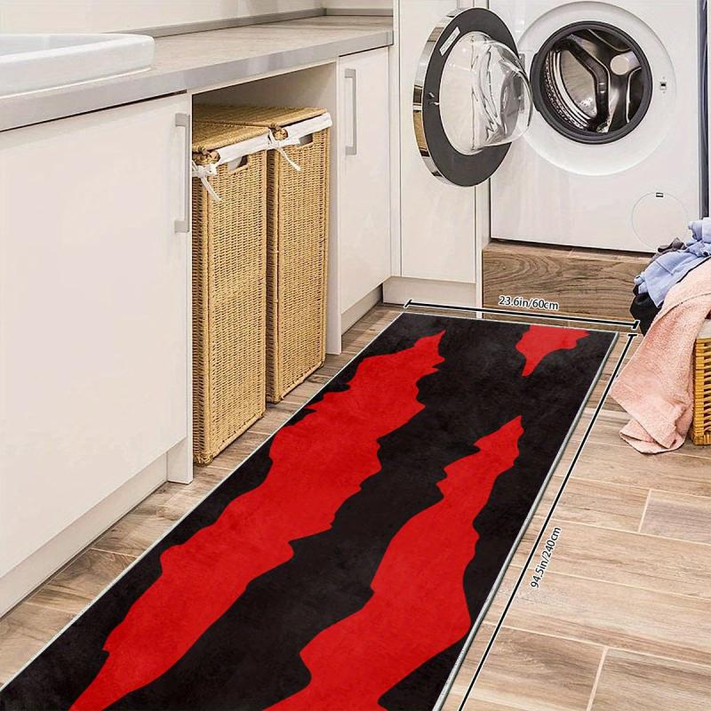 Modern Abstract 2'X10' Runner Rugs Soft Non Slip Kitchen Mat