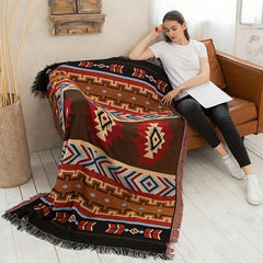 Nordic National Style Thread Blanket Sofa Towel RV Blanket