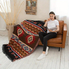 Nordic National Style Thread Blanket Sofa Towel RV Blanket