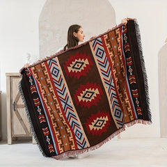 Nordic National Style Thread Blanket Sofa Towel RV Blanket