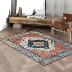 Vintage Persian Area Rug Non-slip Floor Mat For Living Room