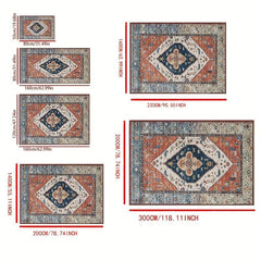 Vintage Persian Area Rug Non-slip Floor Mat For Living Room