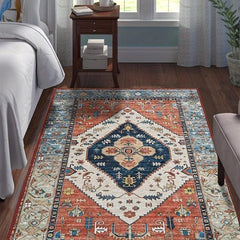 Vintage Persian Area Rug Non-slip Floor Mat For Living Room