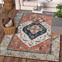 Vintage Persian Area Rug Non-slip Floor Mat For Living Room