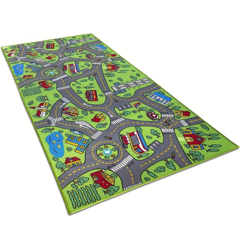Extra Large Urban Life Carpet Play Mat for Kids Multicolor Learning Mat