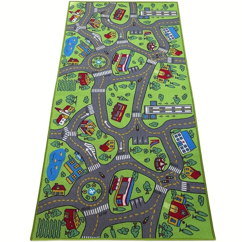 Extra Large Urban Life Carpet Play Mat for Kids Multicolor Learning Mat