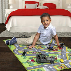 Extra Large Urban Life Carpet Play Mat for Kids Multicolor Learning Mat