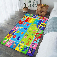 Educational Play Rug for Playroom - Alphabet Numbers Animals Mat