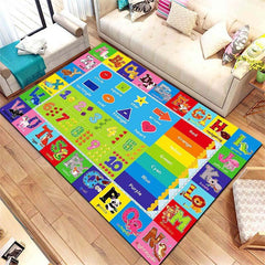 Educational Play Rug for Playroom - Alphabet Numbers Animals Mat