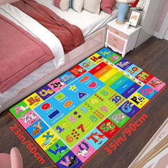 Educational Play Rug for Playroom - Alphabet Numbers Animals Mat