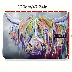 Highland Cow Rug Non-Slip Mat Floor Soft Carpet