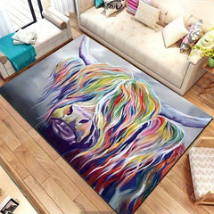 Highland Cow Rug Non-Slip Mat Floor Soft Carpet