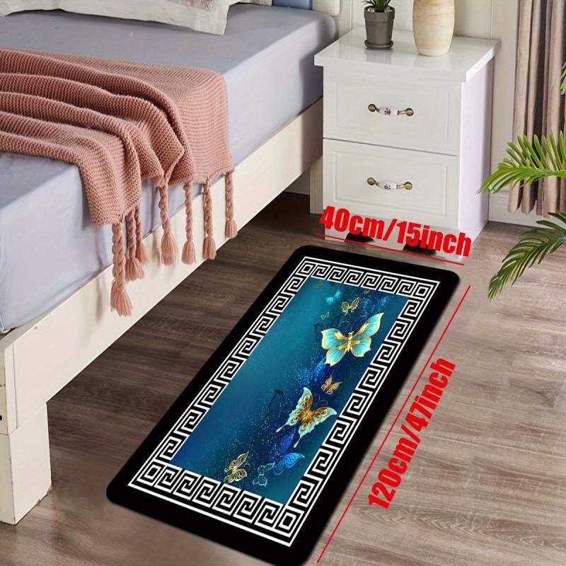 Butterfly Print Floor Mat Non Slip Indoor Carpet for Living Room