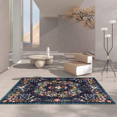 Cashmere Floral Dirty Resistant Area Rugs French Retro Monet Garden
