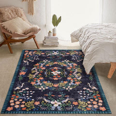 Cashmere Floral Dirty Resistant Area Rugs French Retro Monet Garden