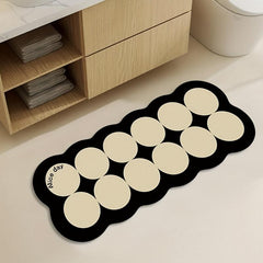3pcs Geometric Bath Rug Diatom Mud Non-slip Mat for Bathroom Countertop