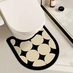 3pcs Geometric Bath Rug Diatom Mud Non-slip Mat for Bathroom Countertop