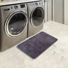 2pcs Plush Absorbent Bathroom Floor Mat Non slip Kitchen Mat Machine Washable