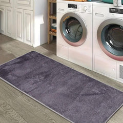 2pcs Plush Absorbent Bathroom Floor Mat Non slip Kitchen Mat Machine Washable