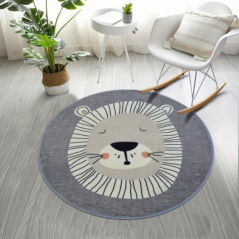 Soft Fluffy Lion Rug Non Slip Shaggy Carpet for Teen Room Decoration