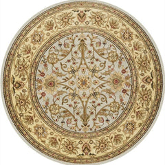 Round Vintage Carpet Boho Floral Non-slip Floor Mat Living Room R