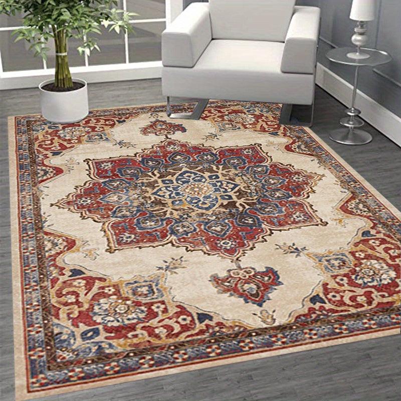 Boho Persian Rug Non Slip Washable Area Carpet Retro Style
