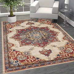 Boho Persian Rug Non Slip Washable Area Carpet Retro Style