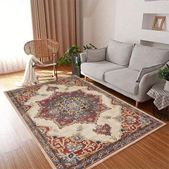 Boho Persian Rug Non Slip Washable Area Carpet Retro Style