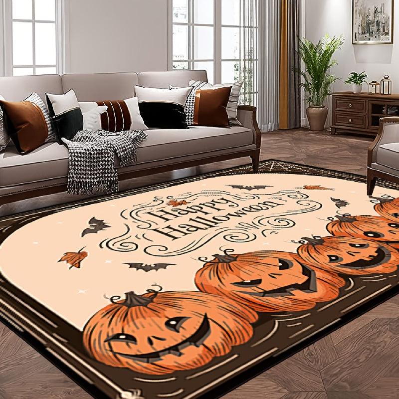 Pumpkin Demon Halloween Carpet Non Slip Easy to Clean
