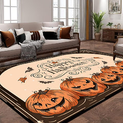 Pumpkin Demon Halloween Carpet Non Slip Easy to Clean