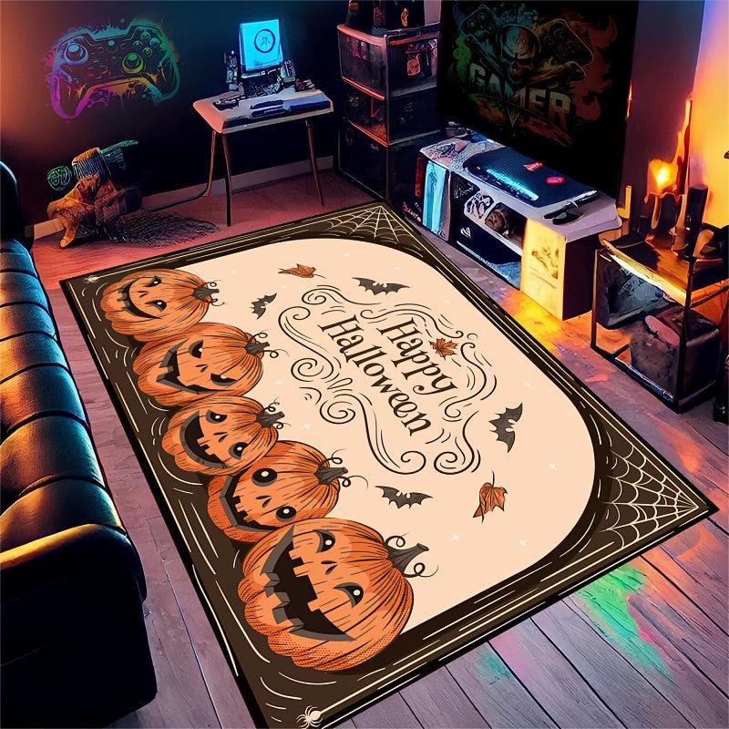 Pumpkin Demon Halloween Carpet Non Slip Easy to Clean