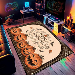 Pumpkin Demon Halloween Carpet Non Slip Easy to Clean
