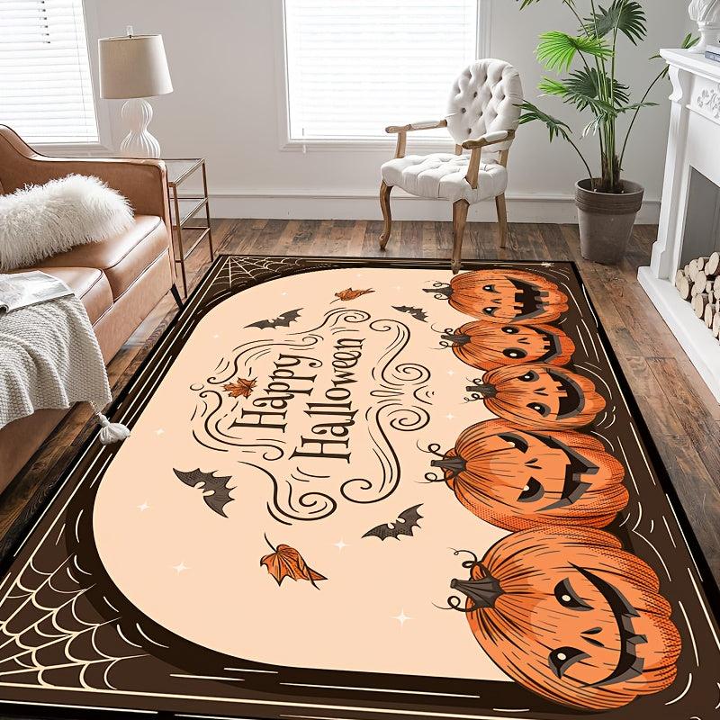 Pumpkin Demon Halloween Carpet Non Slip Easy to Clean