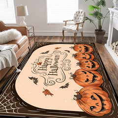 Pumpkin Demon Halloween Carpet Non Slip Easy to Clean