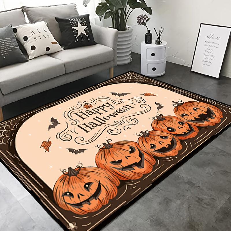 Pumpkin Demon Halloween Carpet Non Slip Easy to Clean
