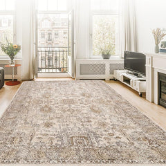 Persian Anti-fatigue Kitchen Rug Vintage Area Rug Soft Faux Sheepskin Mat