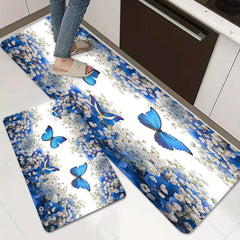 Anti Fatigue 3D Butterfly Kitchen Rug Non-slip Floor Mat