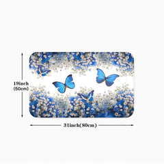 Anti Fatigue 3D Butterfly Kitchen Rug Non-slip Floor Mat