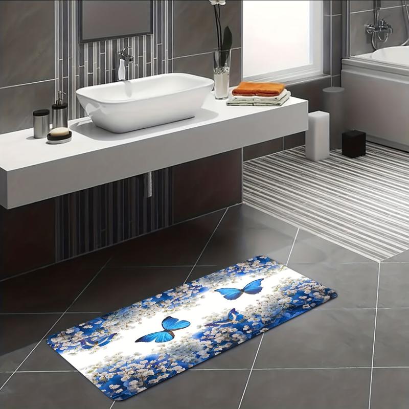Anti Fatigue 3D Butterfly Kitchen Rug Non-slip Floor Mat