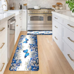 Anti Fatigue 3D Butterfly Kitchen Rug Non-slip Floor Mat