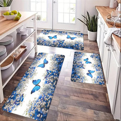 Anti Fatigue 3D Butterfly Kitchen Rug Non-slip Floor Mat