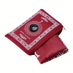 1pc Muslim Prayer Mat Portable Outdoor Home Camping Compass Carpet
